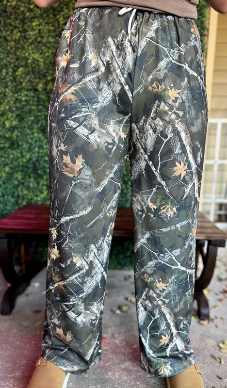 Fashion stretch waist camouflage printed mopping pants