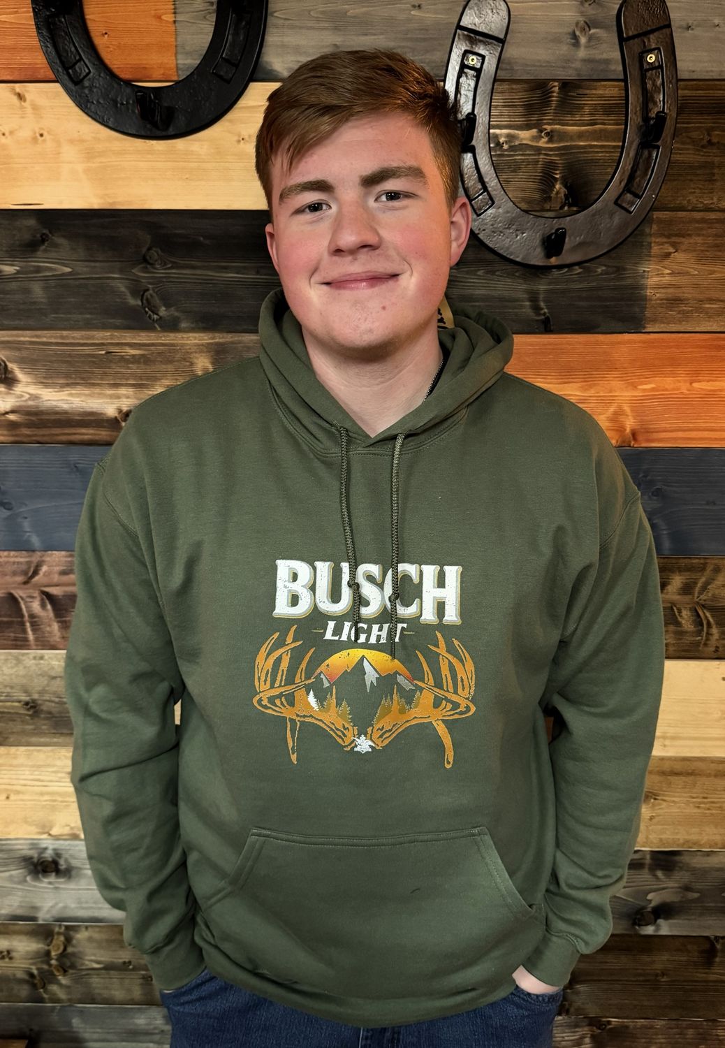 Double Drop Busch Mountain, Color: Military Green, Size: Small