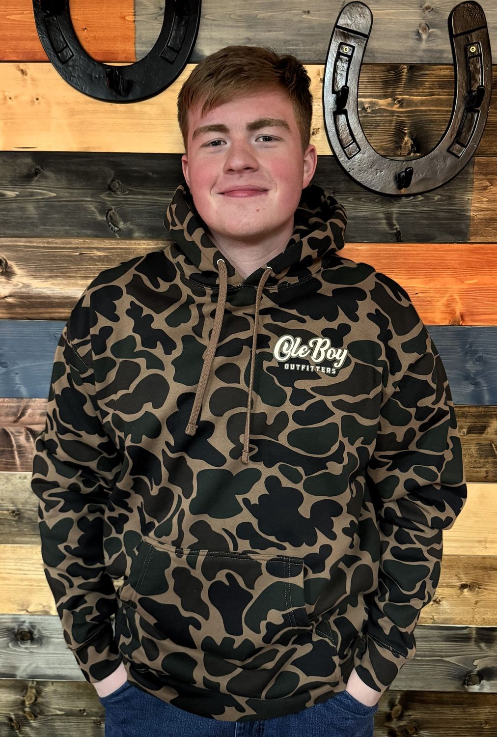 Ole Boy Camo Buck Hoodie, Size: Small