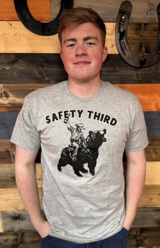 Nature Lover Graphic Tee Hilarious Safety Third Bear 281