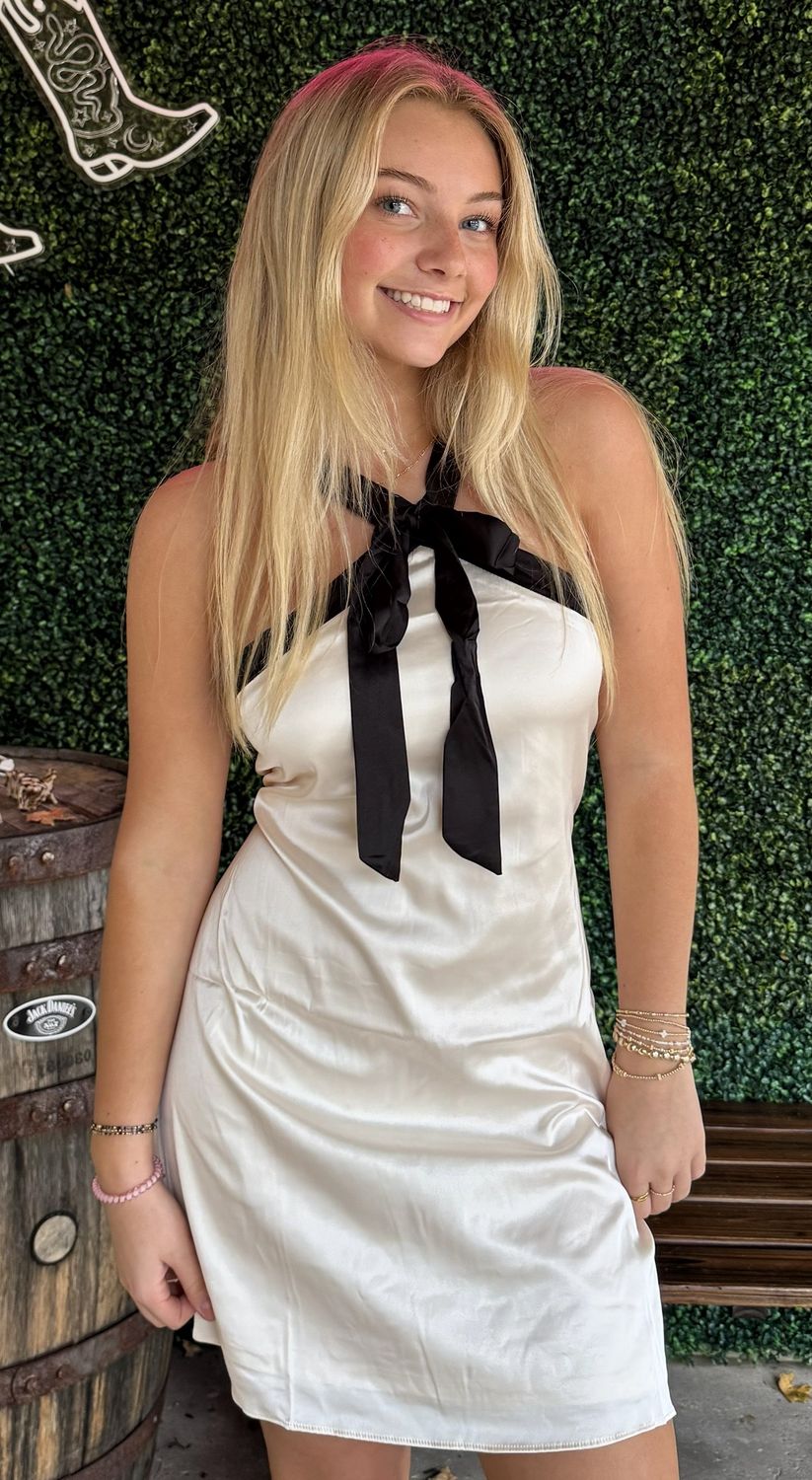 TWO-TONE Mini Dress, Size: Large