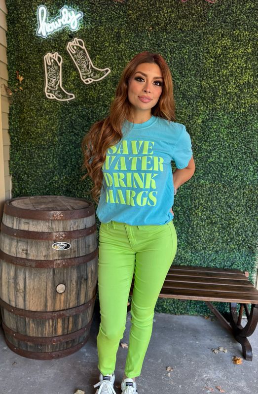 Save Water Drink Margs Blue Lagoon Graphic Tee