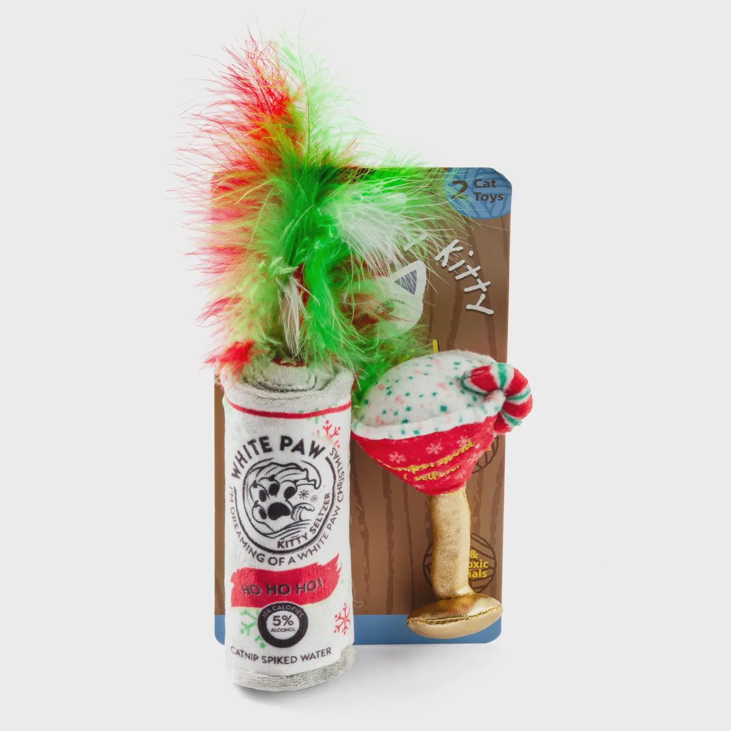 White Paw &amp; Cattini Stocking Stuffers Christmas Catnip Toy