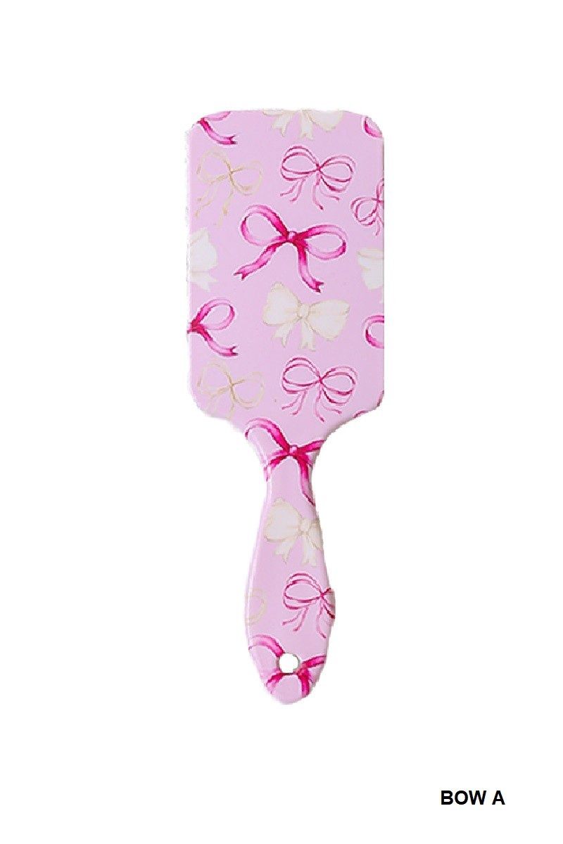 Trendy Design Large Detangle Paddle Brush Comb, Color: Bow A