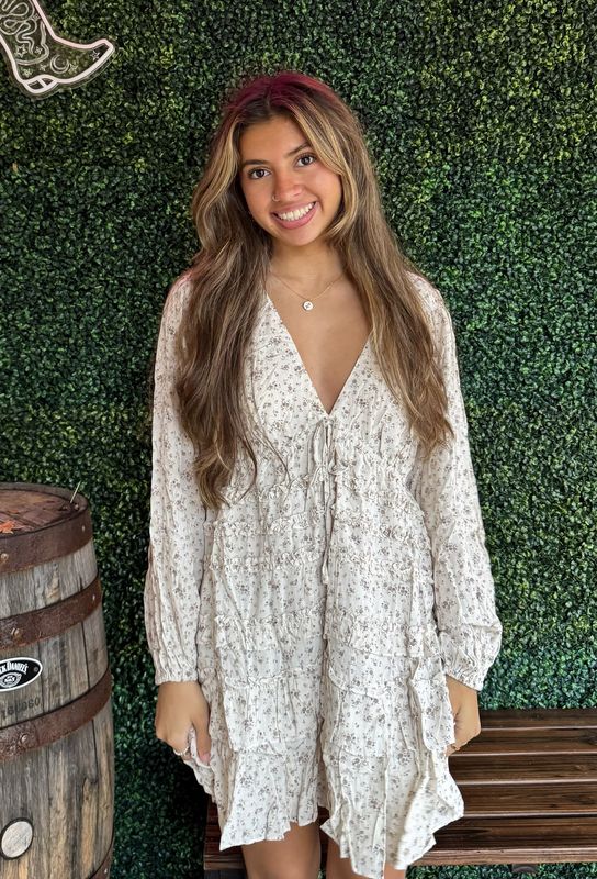 FLORAL Tiered Mini Skirt Dress