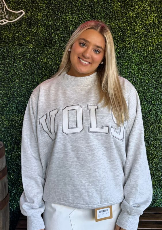 Tennessee &quot;Vols&quot; Applique Mock-Neck Sweatshirt