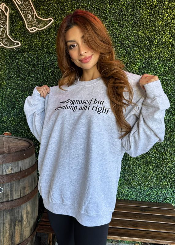 Undiagnosed Ash Gray Graphic Crewneck