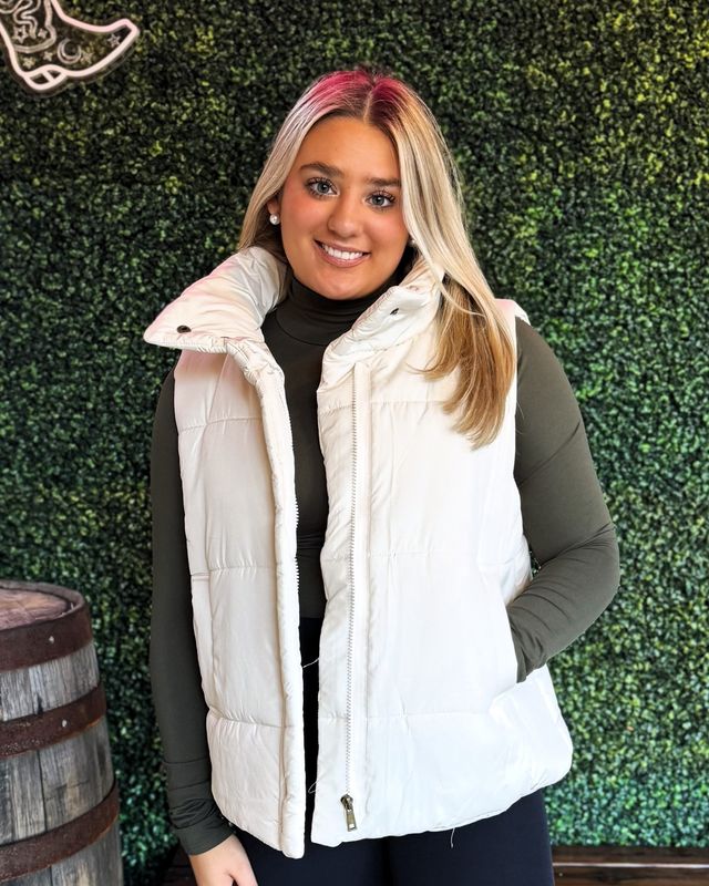 High Neck Puffer Vest