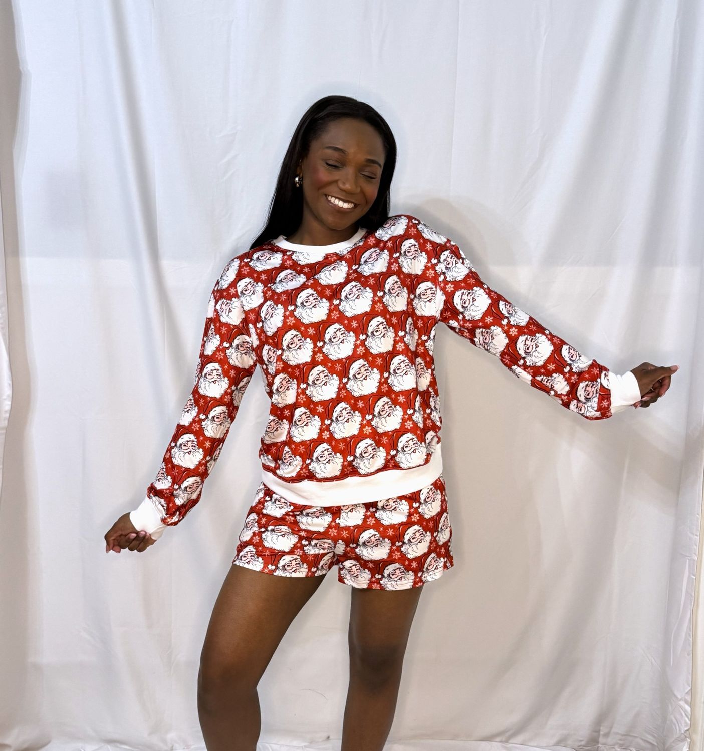 Ldc Ho Ho Ho Christmas Fashion Print Graphic 2pcs Lounge Set, Size: Small