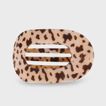 Round Flat Hair Clip / TELETIES, Color: Blonde Tortoise, Size: Large