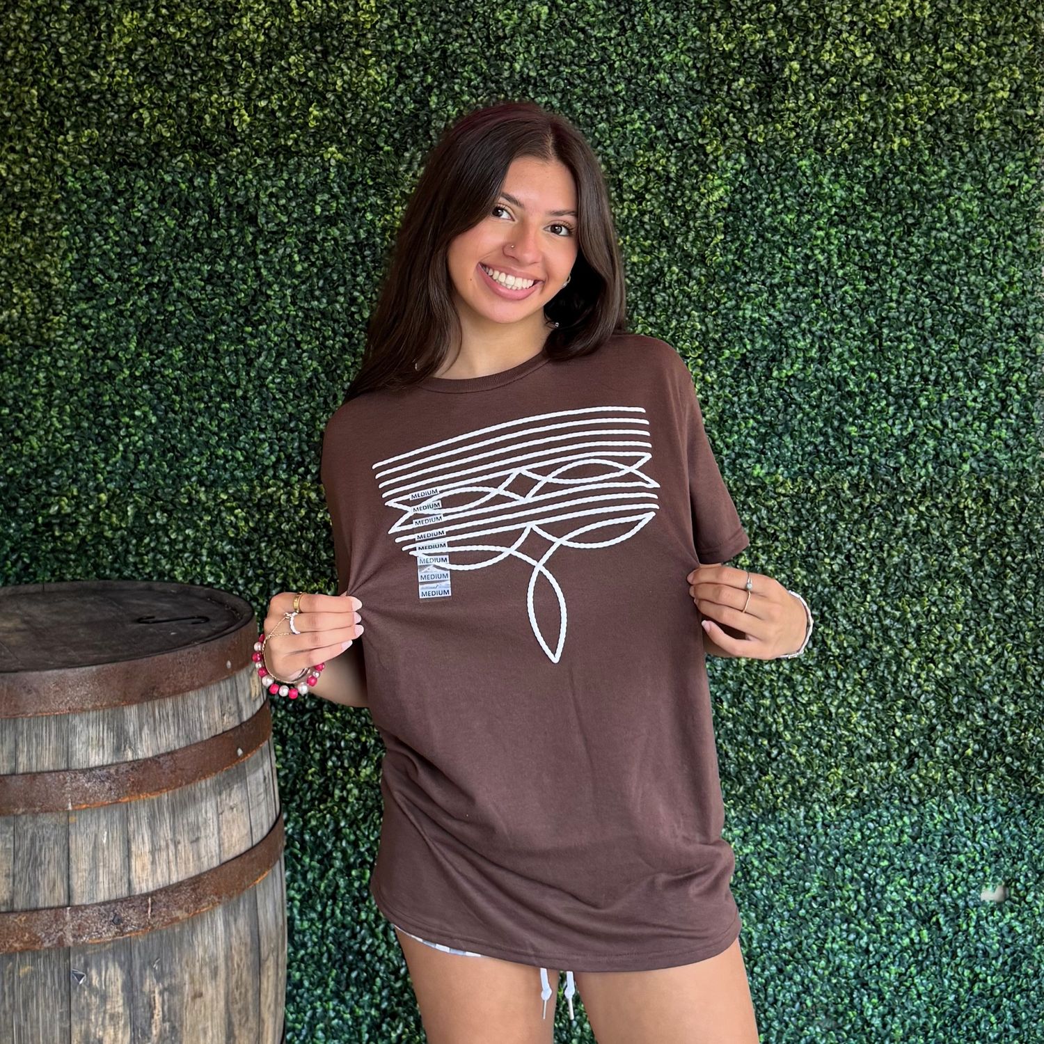 Boot Stitch Puff Tee, Size: Small