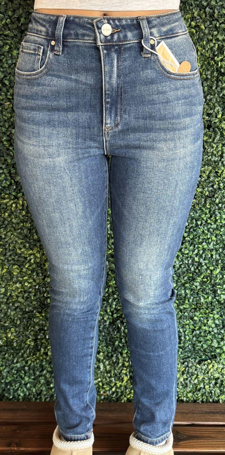 High Rise Ankle Basic Skinny Jeans, Size: 7