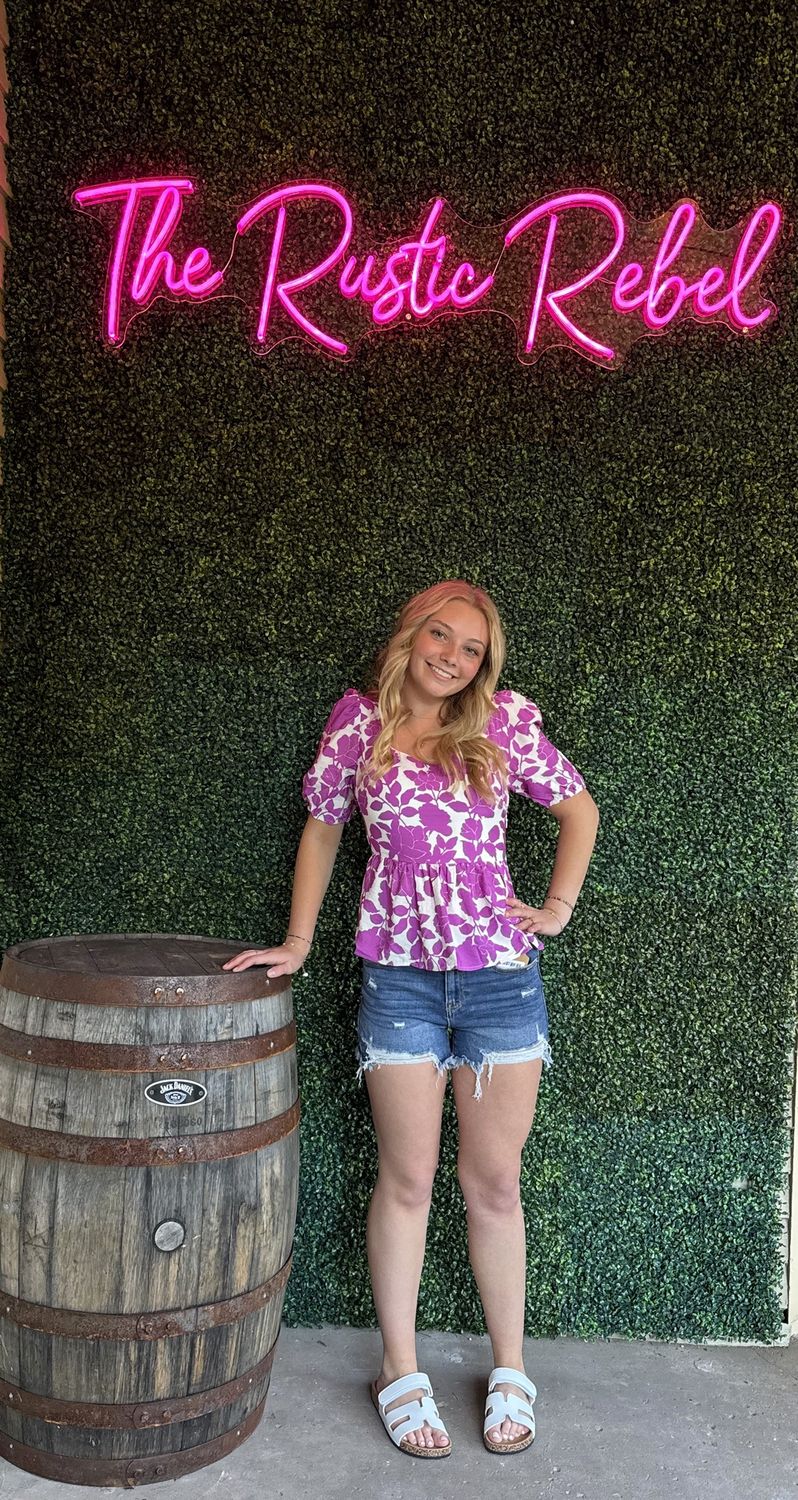 Square Neck Puff Sleeve Floral Print Peplum Top, Size: Small