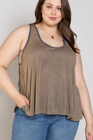 Scoop Neck Sleeveless Top, Size: XL