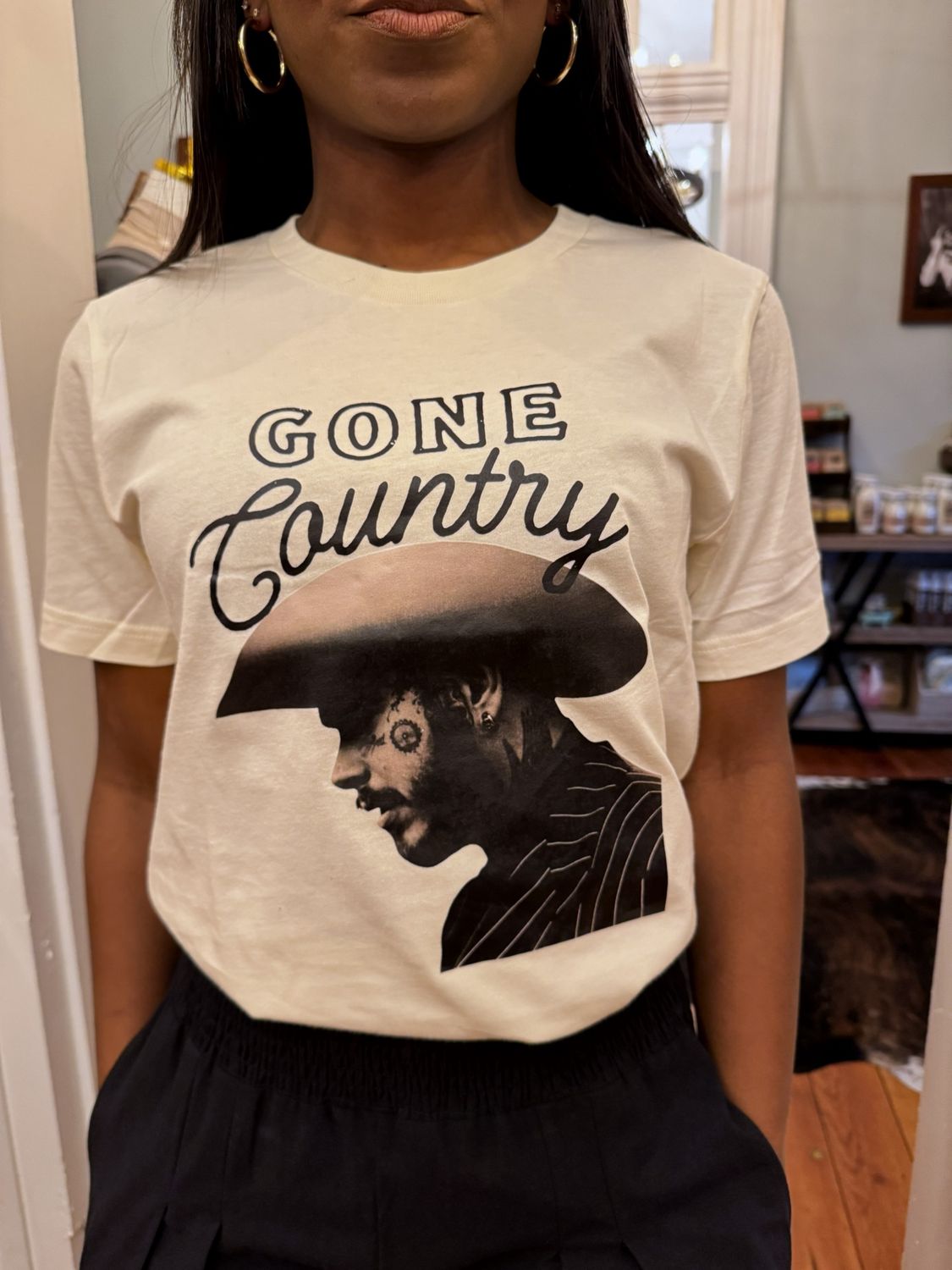 Post Malone Gone Country Western Tee, Size: XS