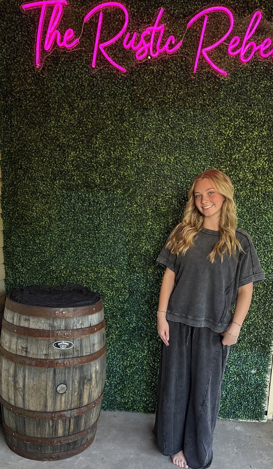 Mineral Wash Dropped Side Pocket Wide Leg Pants, Color: Black, Size: Small