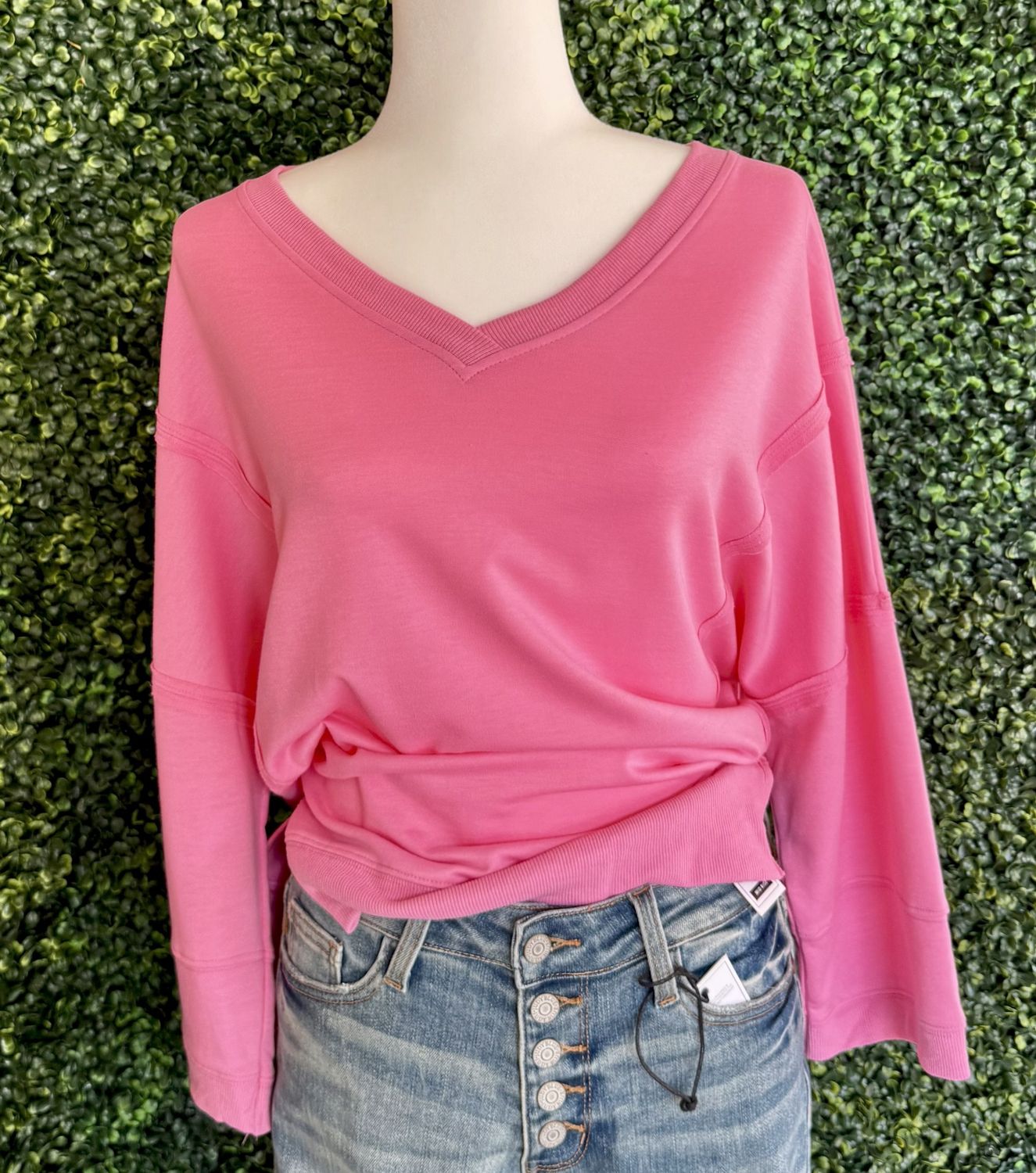 Mineral Wash 3/4 Sleeve T-Shirt, Size: Small