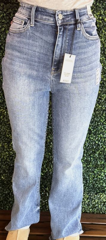 Hw Bootcut With Fray Hem Jeans