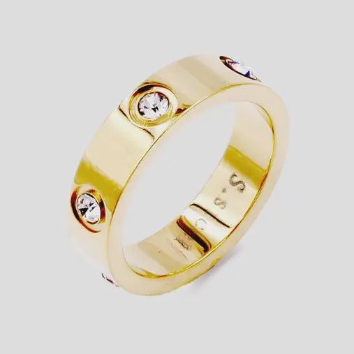 Love Cz Ring, Color: Gold, Size: 6