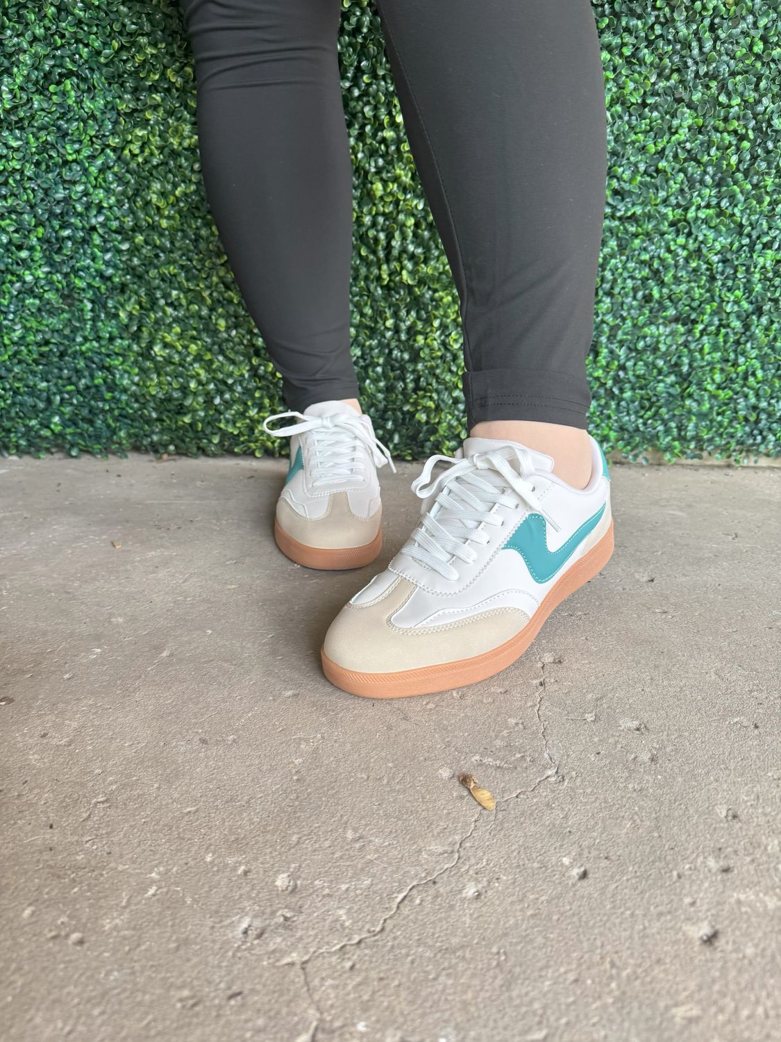 Colors Sneakers, Color: Grey/Green, Size: 5
