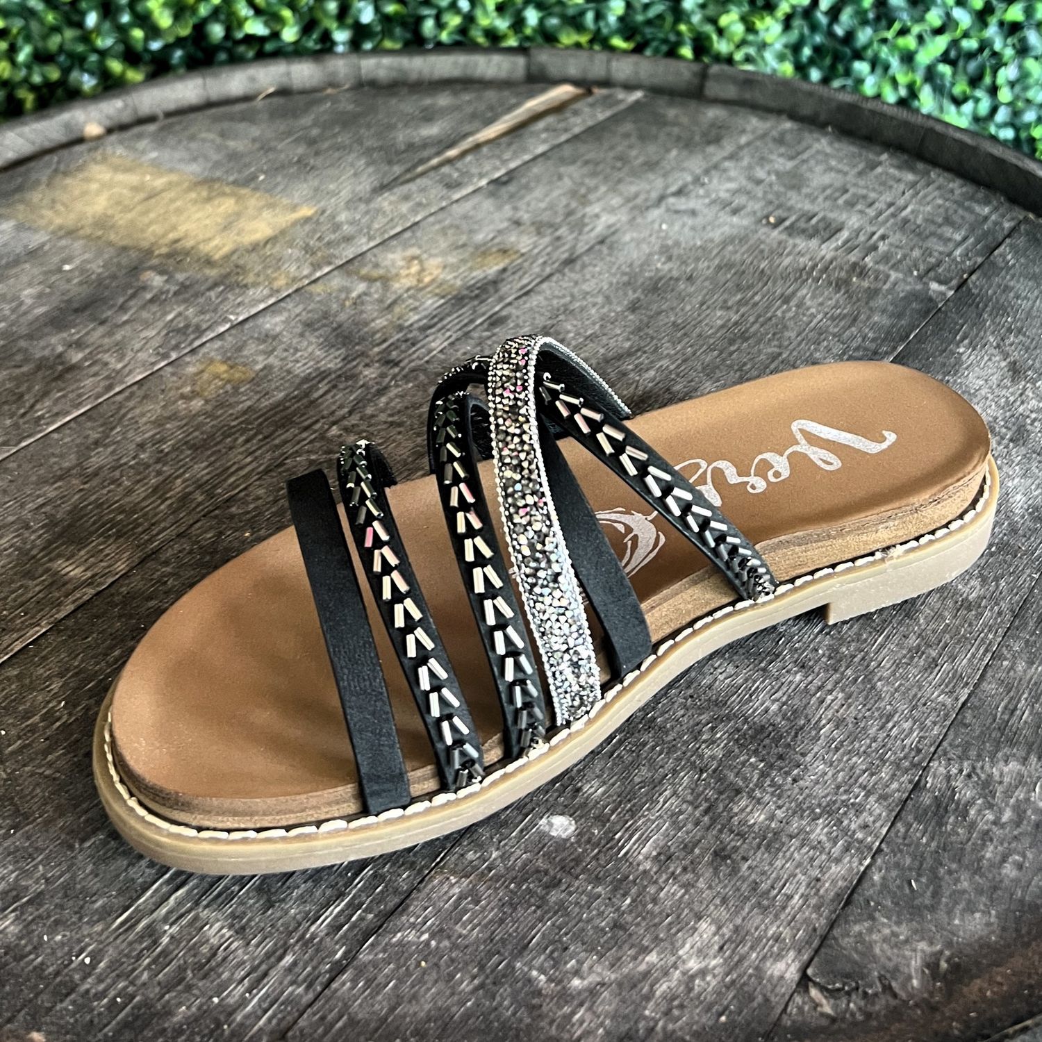 Natalie Very G Slip On Gem Sandal, Size: 6