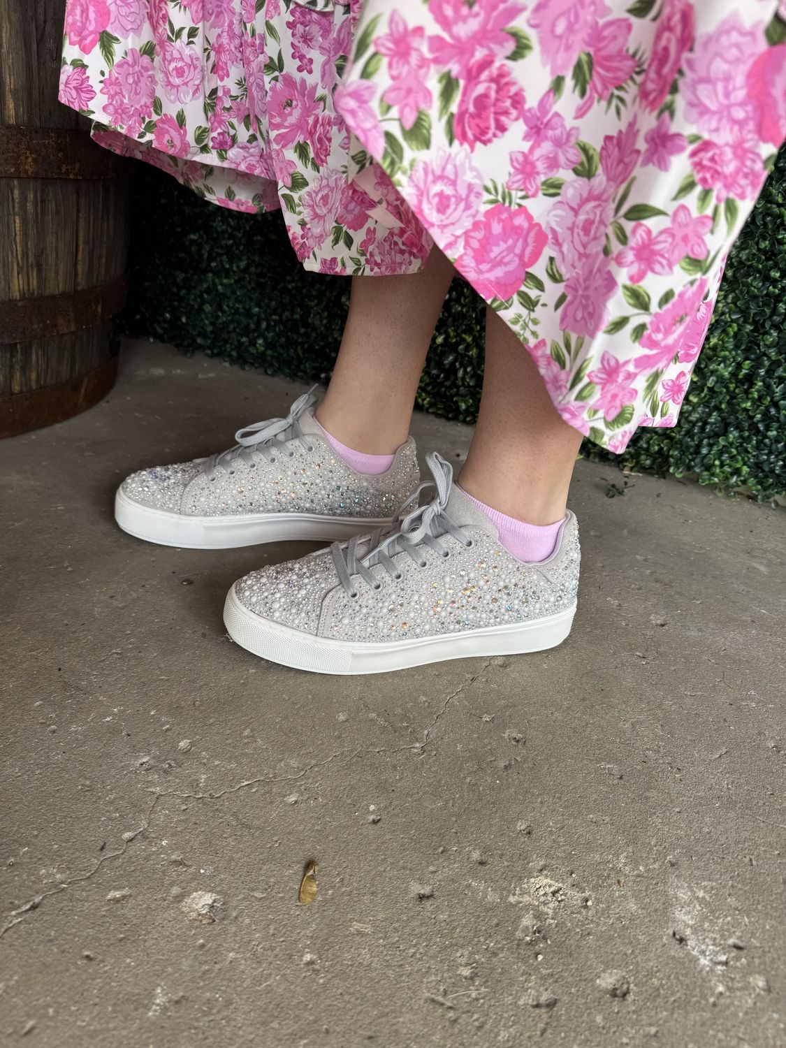 Georgie-very G Women's Bling Lace Up Sneaker, Size: 6