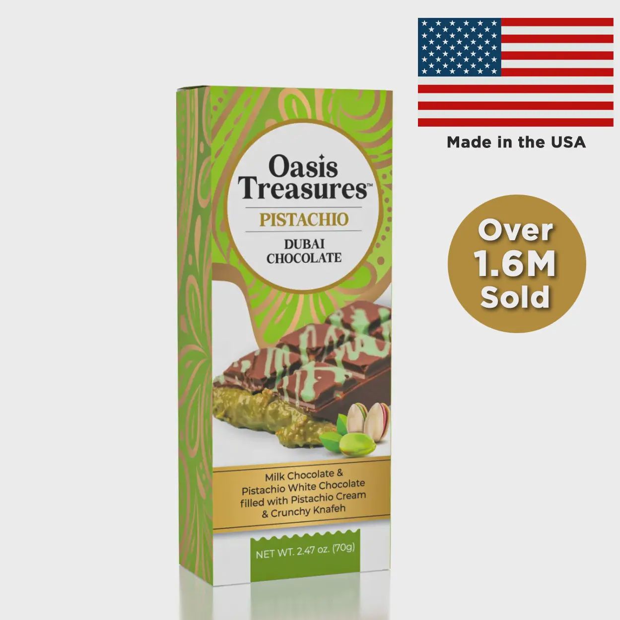 Dubai Chocolate Bar By Oasis, Fragrance: Pistachio