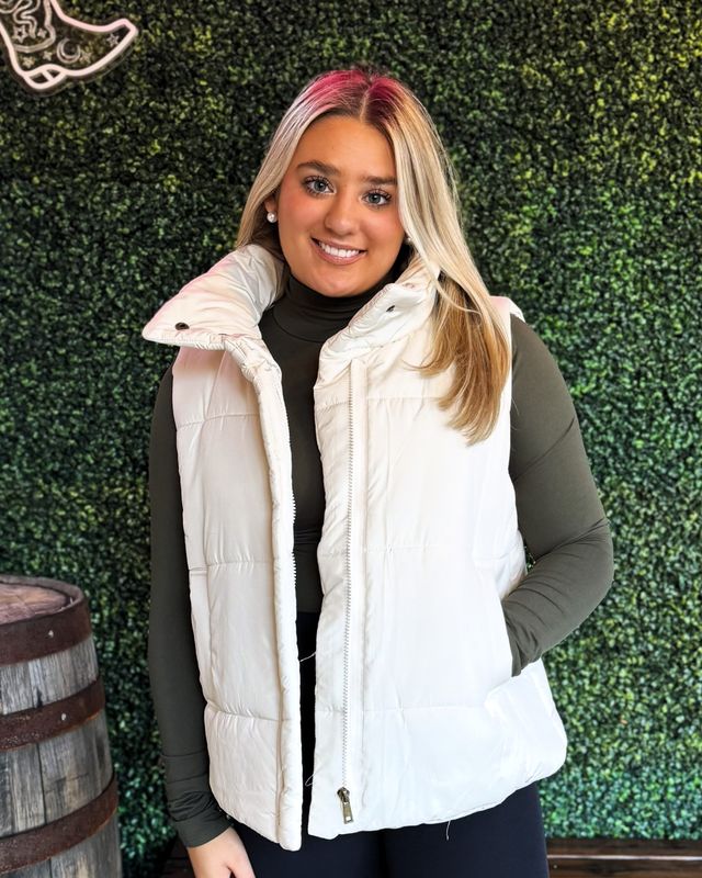 High Neck Puffer Vest