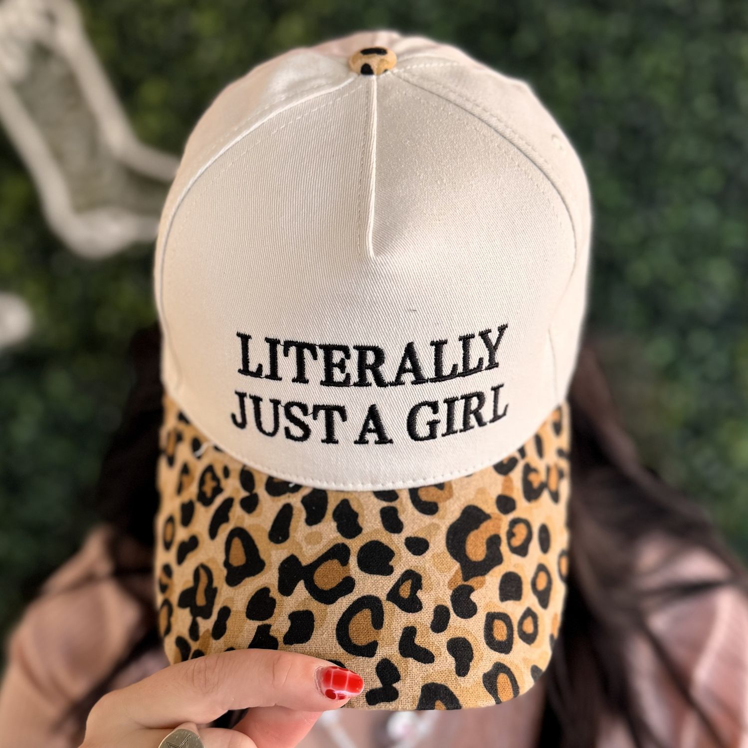Literally Just A Girl Two Tone Canvas Cotton Cap