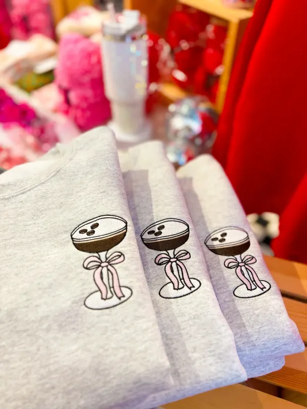 Espresso Martini Embroidered Crewneck