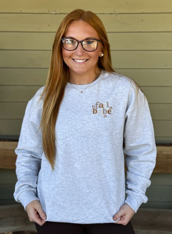 Embroidered Fall Babe Sweatshirt