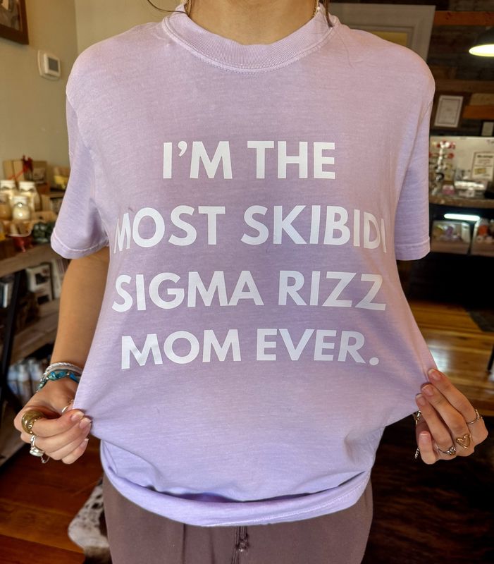 Skibidi Sigma Rizz Mom Graphic Tee