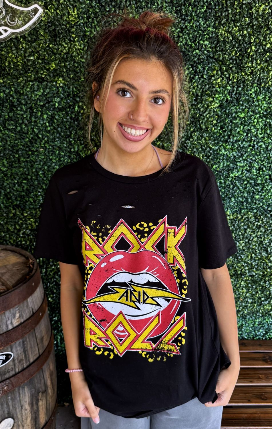 Rock N Roll Graphic Tee, Size: Medium