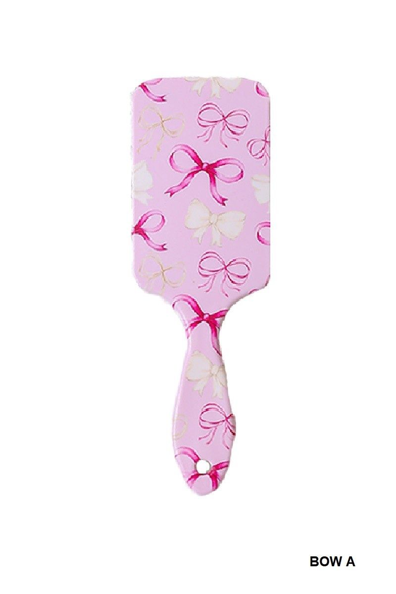 Trendy Design Large Detangle Paddle Brush Comb, Color: Bow A