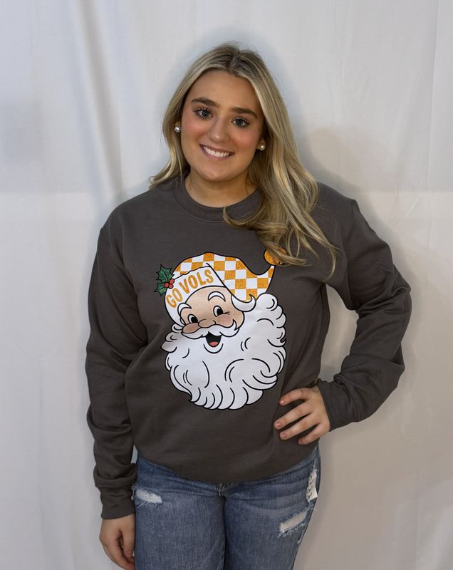 Tennessee Santa Christmas Graphic Crewneck Sweatshirt