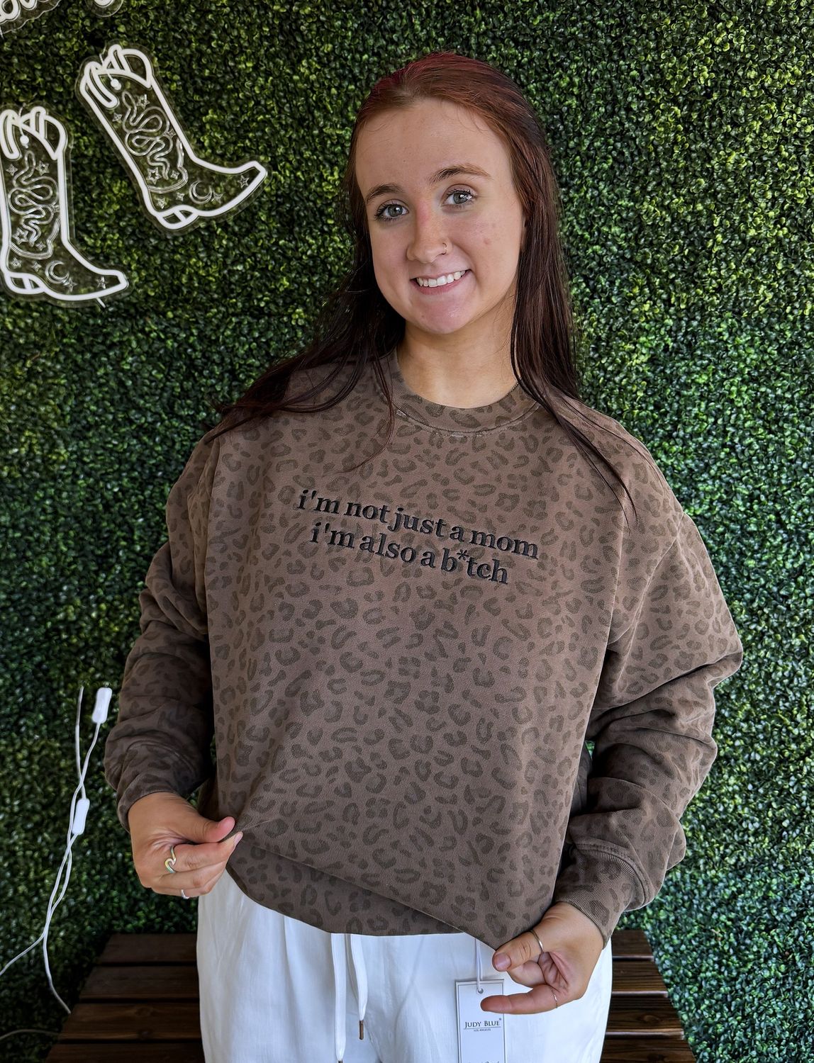 I’M Not Just A Mom I'M Also A B*tch Crewneck, Size: Small