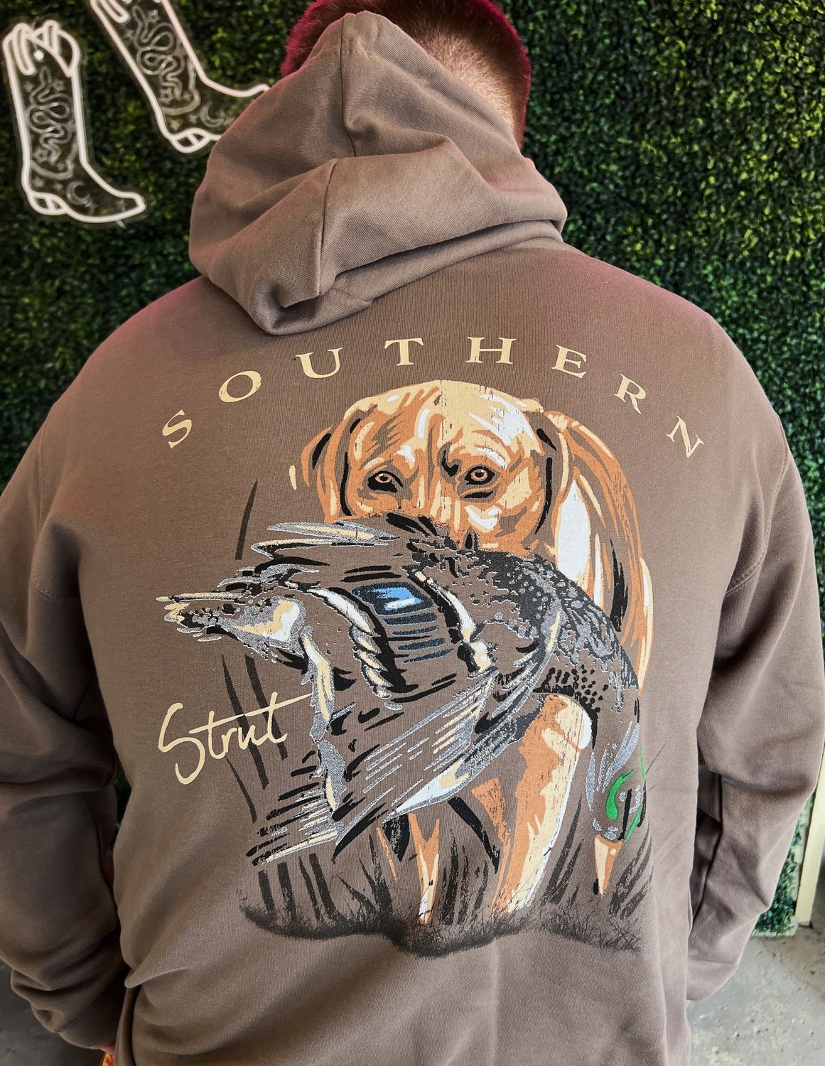 Dog and Duck Sketch Hoodie, Size: Small