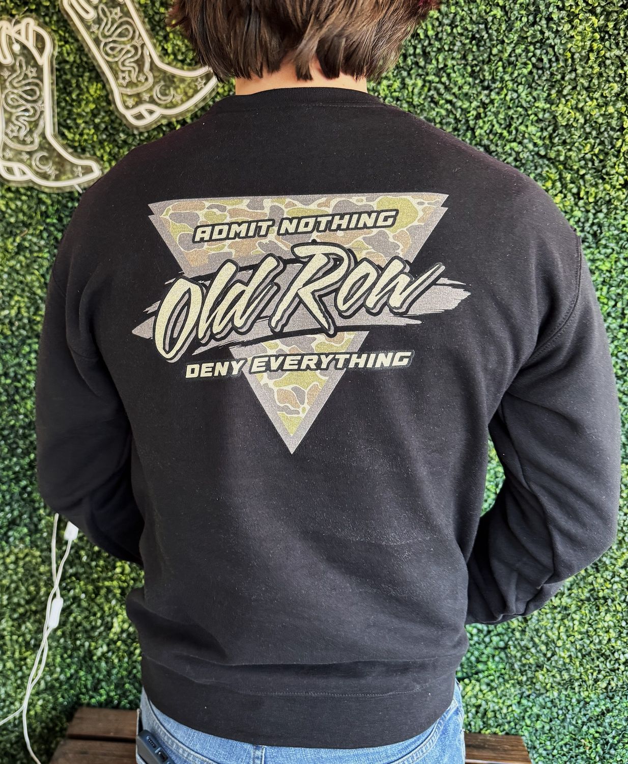 Old Row Sweatshirt - Admit Nothing Deny Everything Graphic, Size: Small