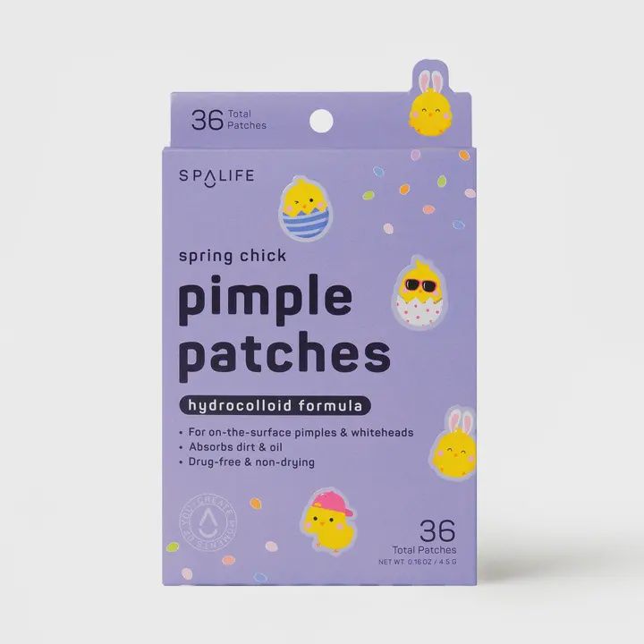 Groovy Chick Easter Themed Hydrocolloid Pimple Patches, Color: Purple