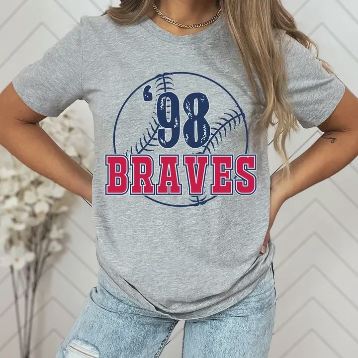Wallen | 98 Braves | Country | Graphic Tee, Size: Small