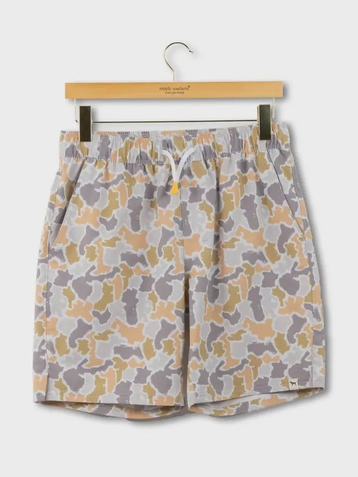 Men's Camo Short, Color: Green, Size: Small