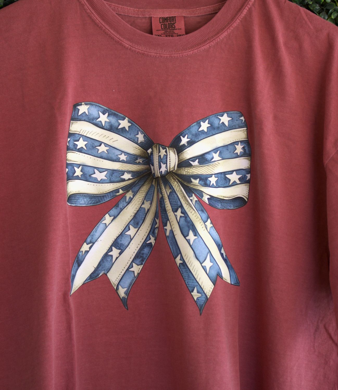 Blue Stars Bow Tee, Size: Small