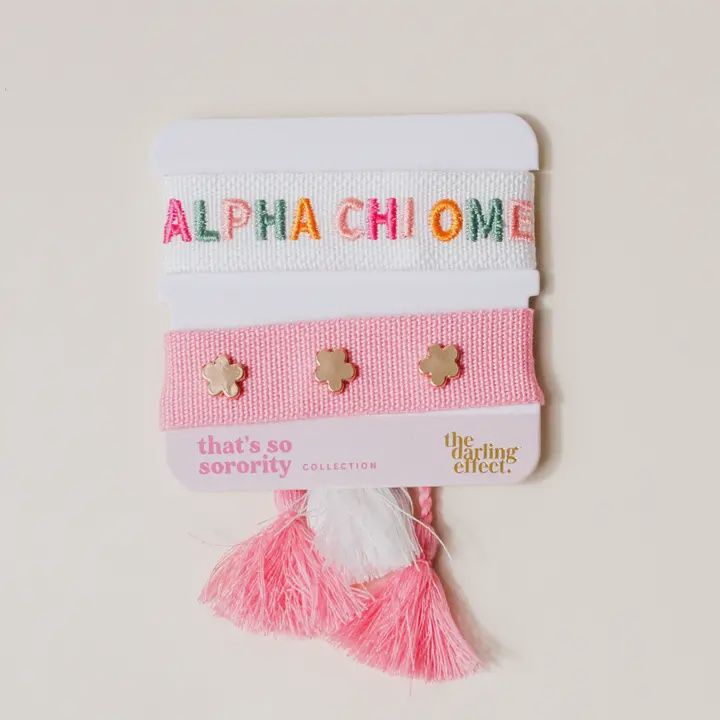 Greek Woven Bracelet, Names: Alpha Chi Omega