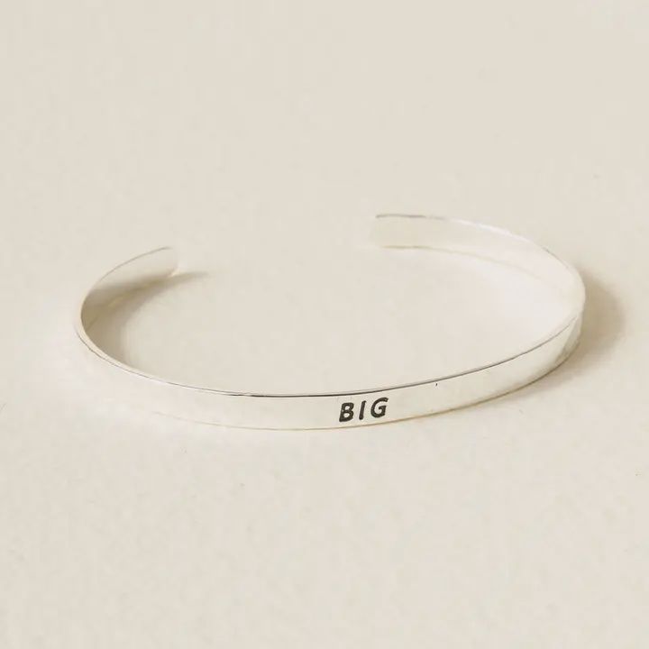 Sorority Collection- "Big"/ "Little" Cuff Silver, Names: Big
