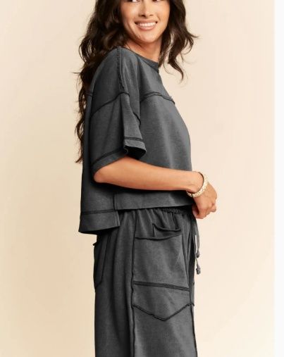 MINERAL Washed Exposed Barrel Pants Set