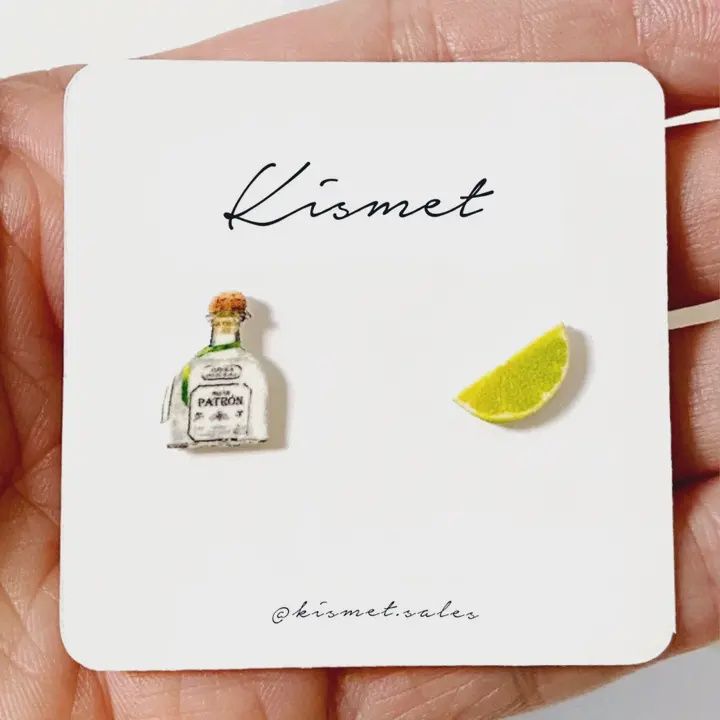 Tequila + Lime Stud Earrings