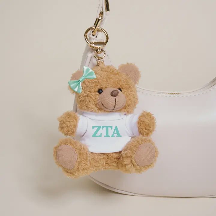 Sorority Teddy Bear Bag Charm