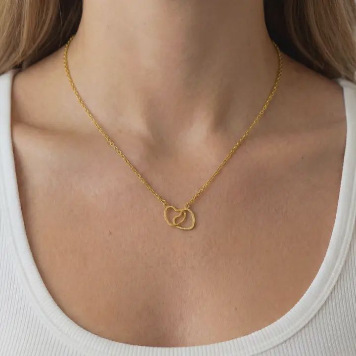 Heart Link Charm Necklace