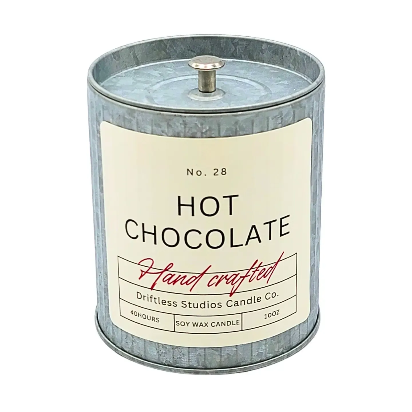 Hot Chocolate Tin Farmhouse Fall Candle