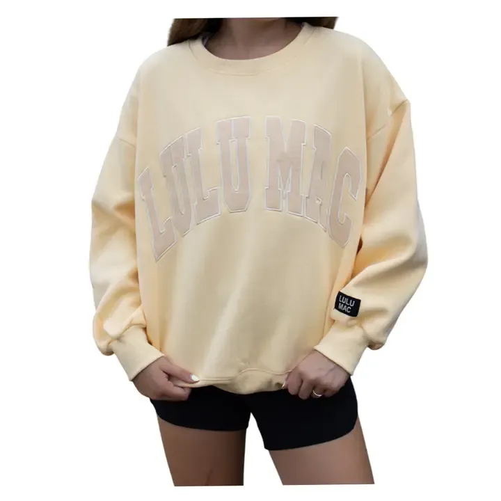 LULU MAC Crewnecks, Color: Butter, Size: X-Small